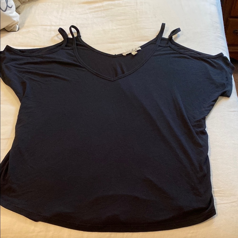 Express Black Relaxed Cut Out Sleeveless Blouse